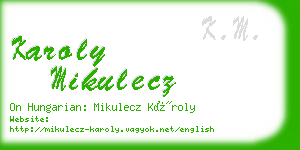 karoly mikulecz business card